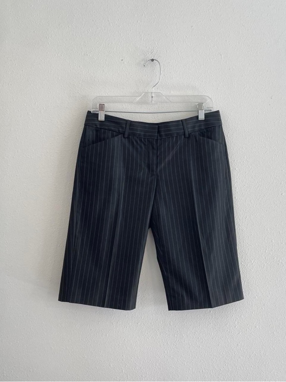 Express Classic Pinstripe Black Women's Tailored Shorts